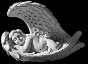 Ангелочек спит - картинки для гравировки